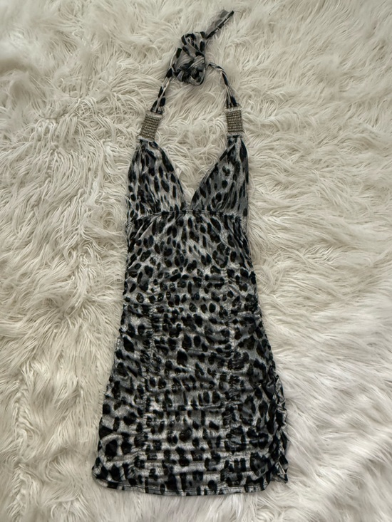 Dresses & Skirts - Leopard Halter Piece Dress - Y2K